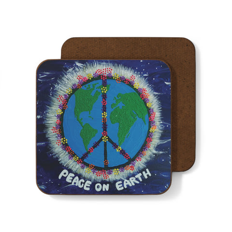Earth Peace Coaster - Eco-Friendly Hardboard Drinkware Accessory