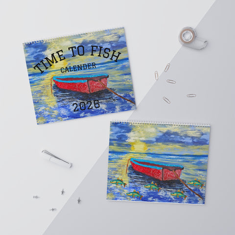 2026 Wall Calendar – Colorful Boat & Fireworks Art Calendar - Art With Feeling