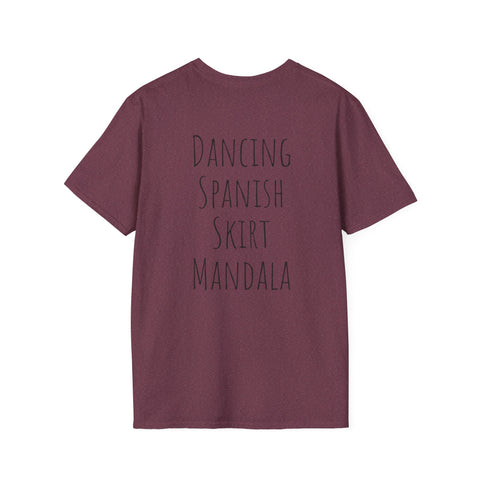 Dancing Spanish Skirt Mandala T-Shirt - Colorful Unisex Tee for Art Lovers