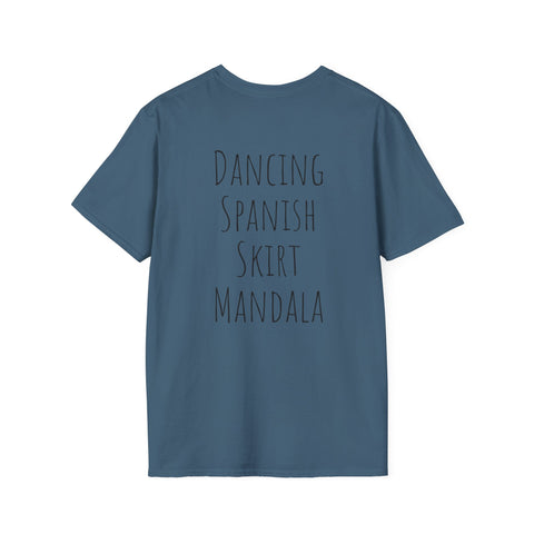 Dancing Spanish Skirt Mandala T-Shirt - Colorful Unisex Tee for Art Lovers