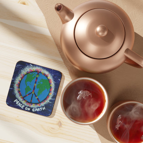Earth Peace Coaster - Eco-Friendly Hardboard Drinkware Accessory