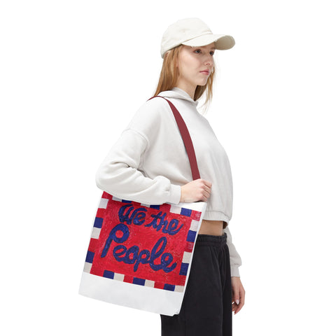 American flag-themed tote bag celebrating the 250th anniversary, featuring patriotic designs on a durable Printify bag.