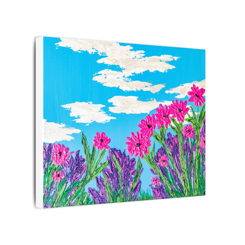 Canvas Print - Daydreaming Fields of Flowers Acrylic Painting