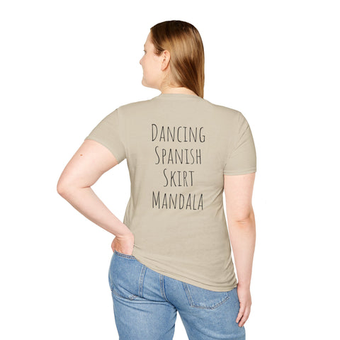 Dancing Spanish Skirt Mandala T-Shirt - Colorful Unisex Tee for Art Lovers