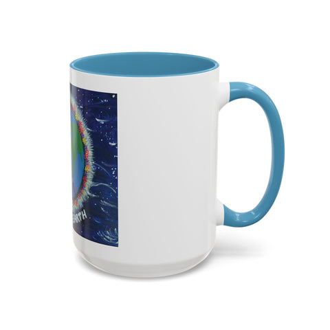 Peace on Earth Accent Coffee Mug - Colorful Planet Design for Love and Harmony