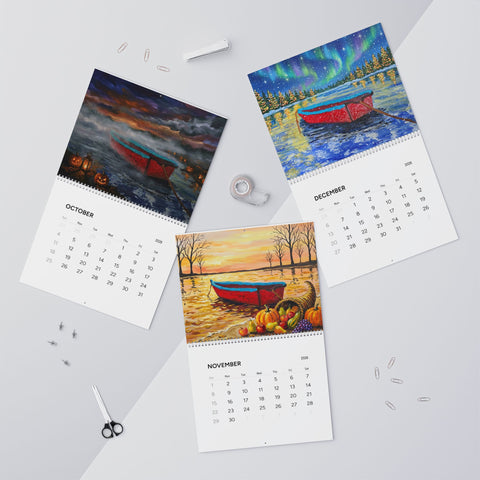 2026 Wall Calendar – Colorful Boat & Fireworks Art Calendar - Art With Feeling