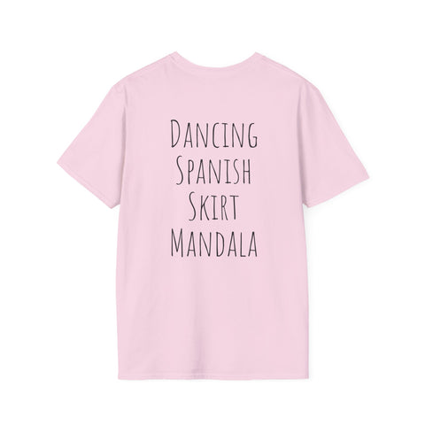 Dancing Spanish Skirt Mandala T-Shirt - Colorful Unisex Tee for Art Lovers