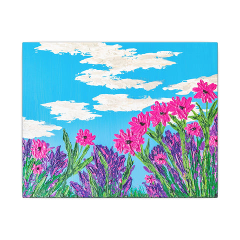 Canvas Print - Daydreaming Fields of Flowers Acrylic Painting