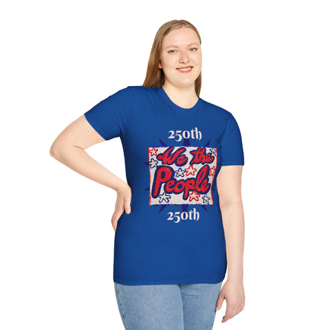 250th Anniversary USA T-Shirt — Original Patriotic Painting with 'We the People' Front & Back