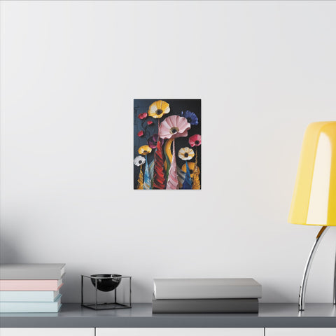 Canvas Print Flowers Vases Acrylic Painting - "Vases of Flower"