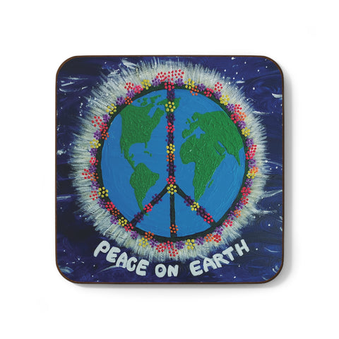 Earth Peace Coaster - Eco-Friendly Hardboard Drinkware Accessory