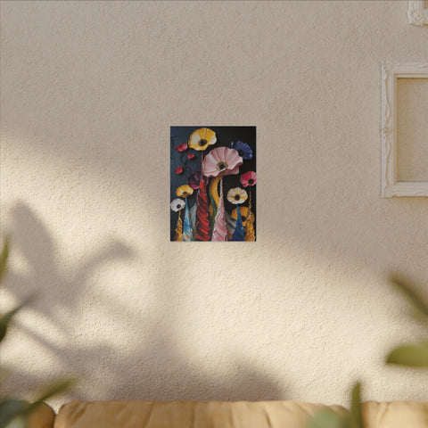 Canvas Print Flowers Vases Acrylic Painting - "Vases of Flower"