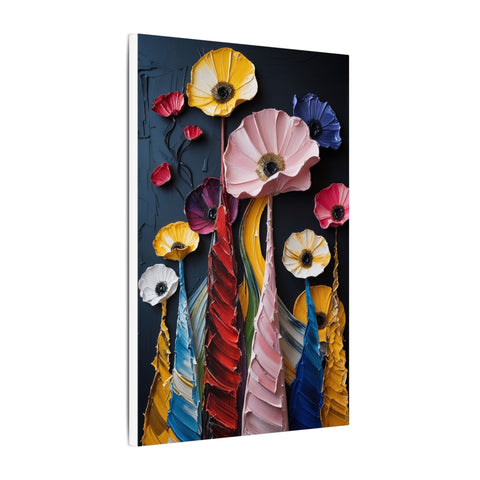 Canvas Print Flowers Vases Acrylic Painting - "Vases of Flower"