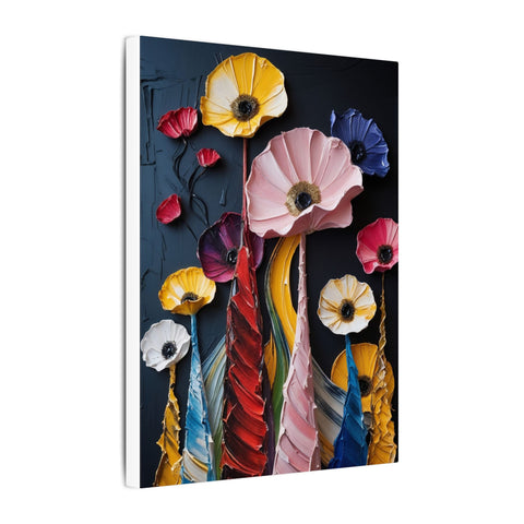 Canvas Print Flowers Vases Acrylic Painting - "Vases of Flower"
