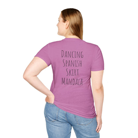 Dancing Spanish Skirt Mandala T-Shirt - Colorful Unisex Tee for Art Lovers