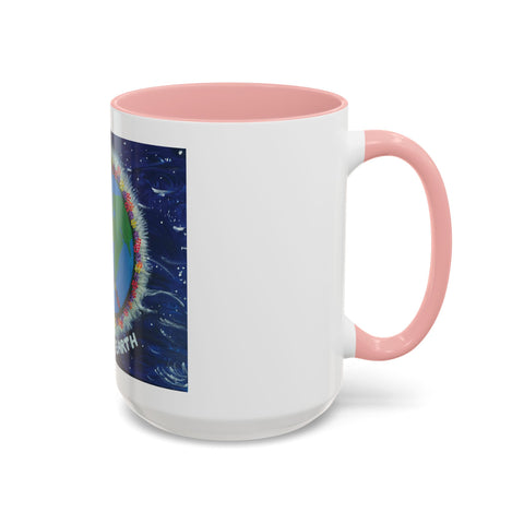 Peace on Earth Accent Coffee Mug - Colorful Planet Design for Love and Harmony