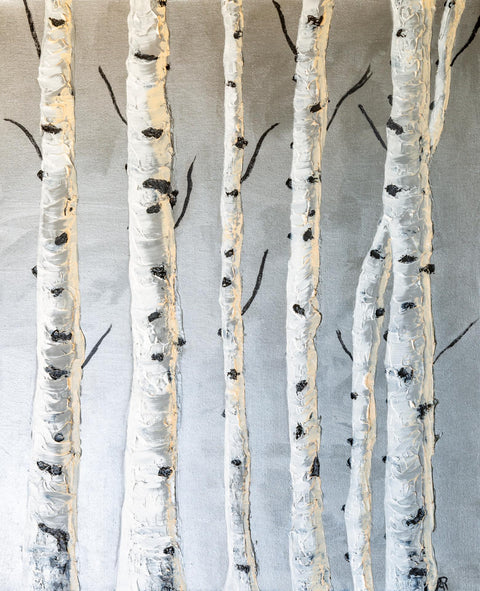 Birch Trees - Silver