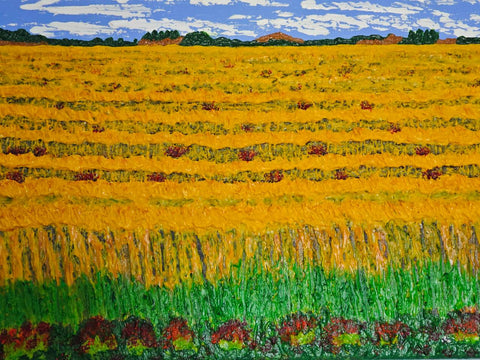 painting of grain field