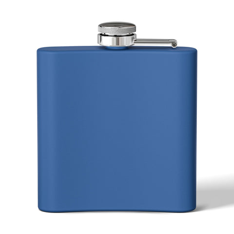 Patriotic stainless steel flask with red, white, and blue design celebrating 250th anniversary of USA, by Printify