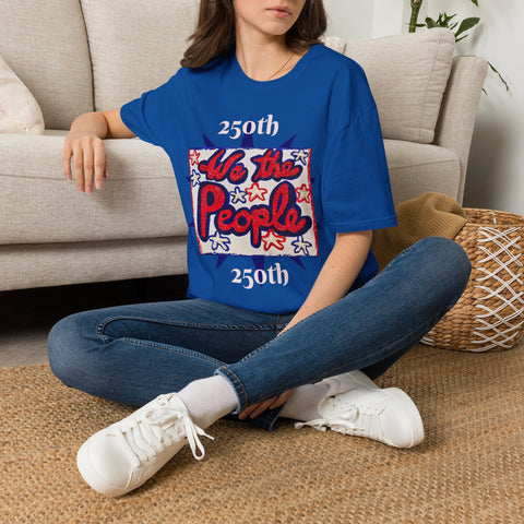 250th Anniversary USA T-Shirt — Original Patriotic Painting with 'We the People' Front & Back