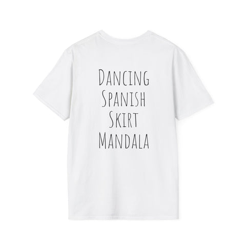 Dancing Spanish Skirt Mandala T-Shirt - Colorful Unisex Tee for Art Lovers