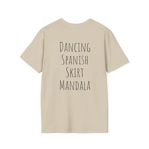 Dancing Spanish Skirt Mandala T-Shirt - Colorful Unisex Tee for Art Lovers