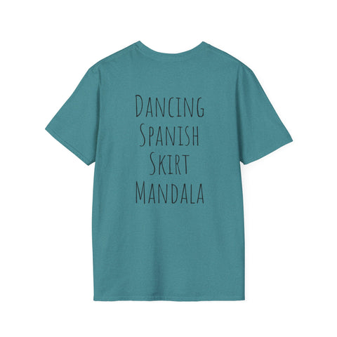 Dancing Spanish Skirt Mandala T-Shirt - Colorful Unisex Tee for Art Lovers
