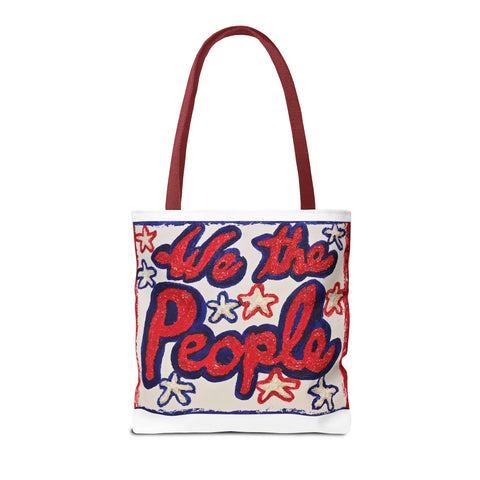 Patriotic tote bag featuring American flag design, celebrating 250th anniversary, made by Printify for USA patriotism and events.