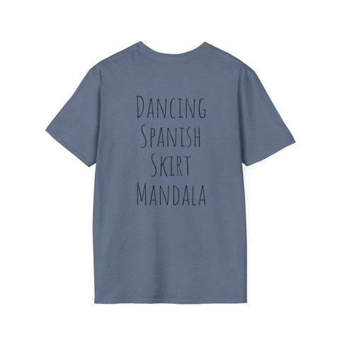 Dancing Spanish Skirt Mandala T-Shirt - Colorful Unisex Tee for Art Lovers
