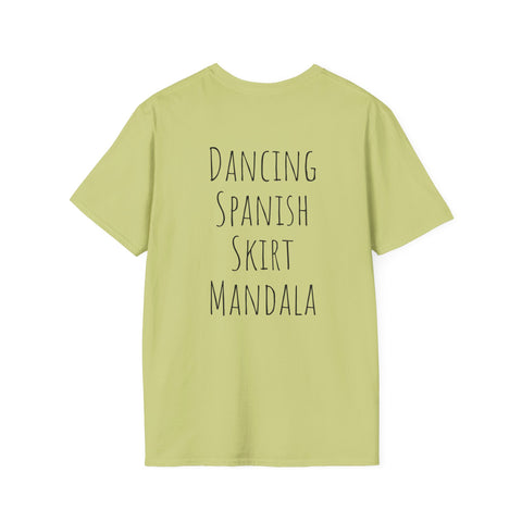 Dancing Spanish Skirt Mandala T-Shirt - Colorful Unisex Tee for Art Lovers