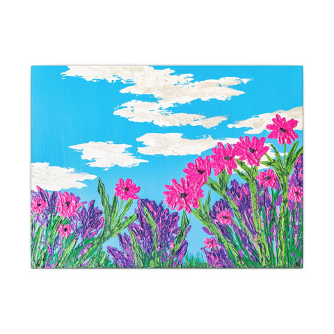 Canvas Print - Daydreaming Fields of Flowers Acrylic Painting